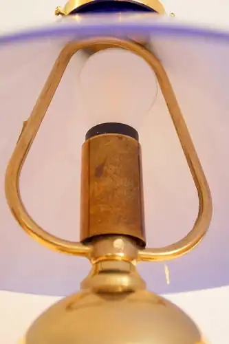 Art nouveau Lampe de table Unikat "GOLDEN BLUE" Lumières de bureau Ferme