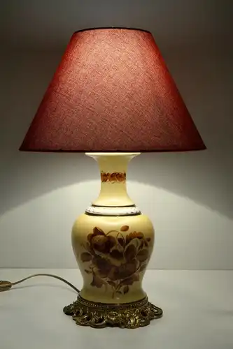 Classique Art Nouveau Céramique Lampe de table 1910 n. Abat-jour LED Majolika
