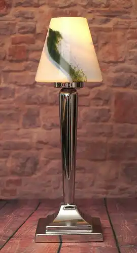 Ungewöhnliche Chrom Design Tischleuchte Nachttisch Tischlampe