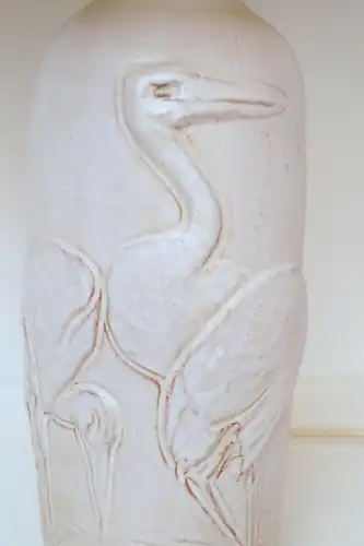 Wunderschöne Landhaus Tischleuchte Keramik Fischreiher "HERONS" 1970er