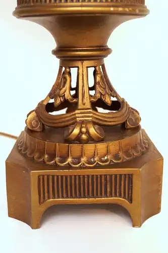 Große Salon Tischlampe Glaskörper Salonlampe Prunklampe Jugendstil