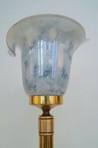 Unikat elegant Art Deco Messinglampe Berlin Tischlampe Tischleuchte Lampe Fluter