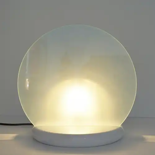 Design Lampe Tischleuchte "THE CIRCLE" 1980er Marmor Lichtobjekt Bodenlampe