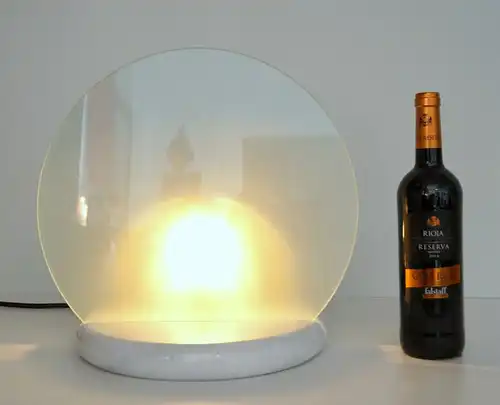 Lampe de design LED "THE CIRCLE" L'objet lumineux de marbre 1980 Lumières de sol