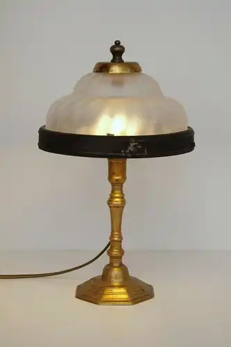 Lampe de table en laiton d'origine unique Art Nouveau