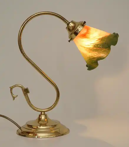 Romantische Jugendstil Messinglampe Nachttischlampe