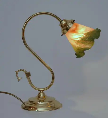 Romantische Jugendstil Messinglampe Nachttischlampe