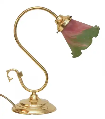 Romantische Jugendstil Messinglampe Nachttischlampe