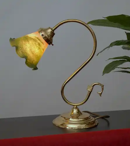 Romantique Art Nouveau Lampe en laiton Lumières de table de chevet