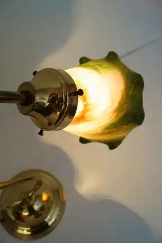 Romantische Jugendstil Messinglampe Nachttischlampe