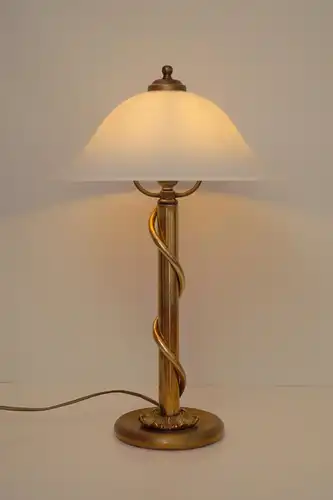 Wunderschöne 70er Jahre Design Messing Salon Tischlampe Schreibtischleuchte