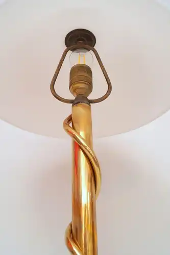 Wunderschöne 70er Jahre Design Messing Salon Tischlampe Schreibtischleuchte