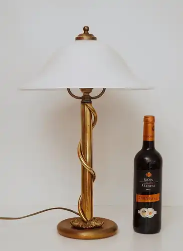 Wunderschöne 70er Jahre Design Messing Salon Tischlampe Schreibtischleuchte
