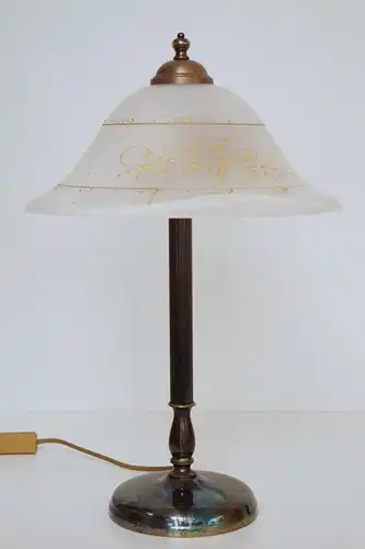 Einzelstück Lampenmanufaktur Landhaus Jugendstil Tischleuchte satiniert Lampe