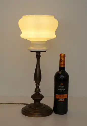 Unikat Klassische Jugendstil Art Deco Tischlampe Leuchte Messing Messinglampe