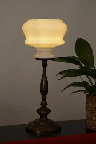 Unikat Klassische Jugendstil Art Deco Tischlampe Leuchte Messing Messinglampe