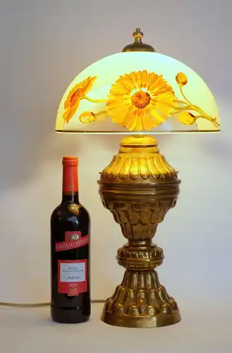 Lampe en laiton "SUNFLOWERS" magnifique Art Deco LED