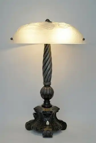 Jugendstil Lampe Tischlampe France Lampe "GOLDEN GOOSE" Leuchte