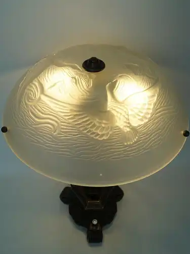 Jugendstil Lampe Tischlampe France Lampe "GOLDEN GOOSE" Leuchte