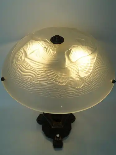 Magnifique lampe de table Art Nouveau France lampe "GOLDEN GOOSE"