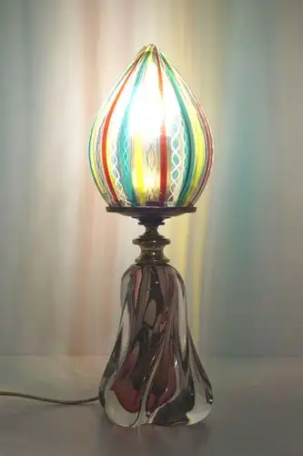 Unikate Designer Tischlampe Künstler Tischleuchte Bleikristal Lampe