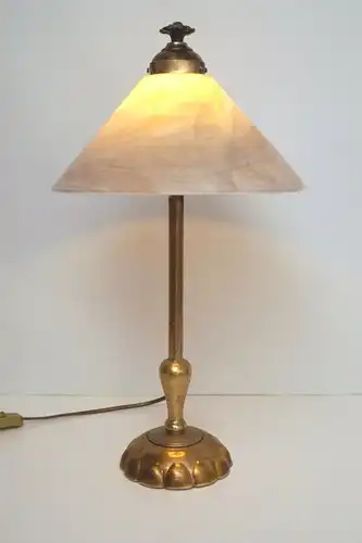 Schöne Messinglampe Berlin Unikat Tischlampe Schreibtisch Schusterschirm