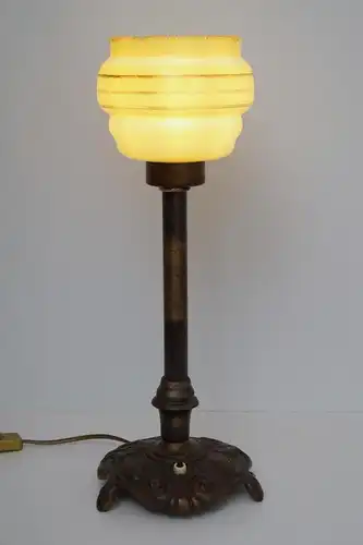 Lampe de table Art Nouveau Flûter laiton Berlin 1920