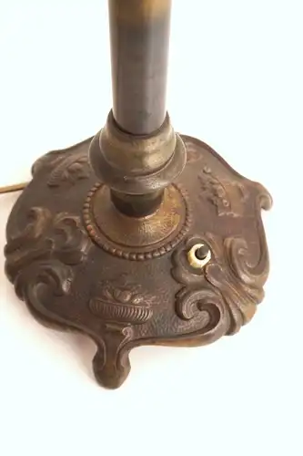 Lampe de table Art Nouveau Flûter laiton Berlin 1920