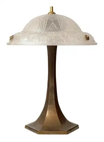 Art Deco Lampe Tischleuchte "CATALINA" Tischlampe Messinglampe