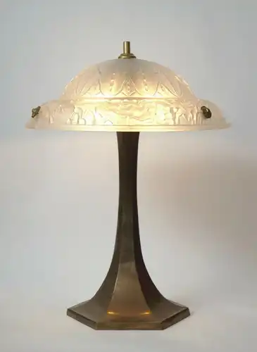 Art Deco Lampe Tischleuchte "CATALINA" Tischlampe Messinglampe