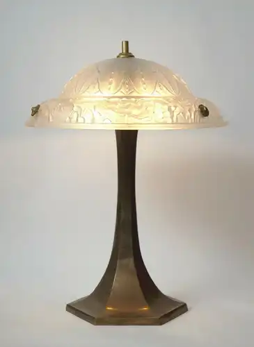 Art Déco lampe de table "CATALINA" lampe en laiton