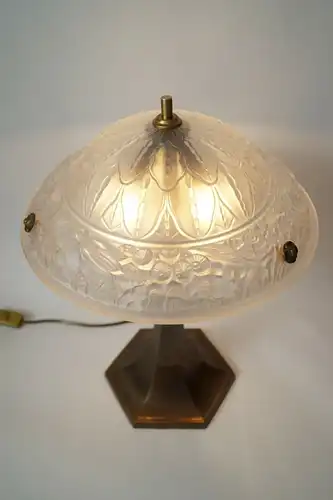 Art Deco Lampe Tischleuchte "CATALINA" Tischlampe Messinglampe