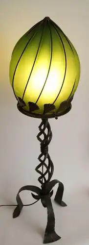 Design Lampe Flurleuchte Stehleuchte "GREEN SPIN" Schmiedeeisen Bodenleuchte