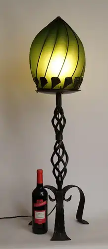Design Lampe Flurleuchte Stehleuchte "GREEN SPIN" Schmiedeeisen Bodenleuchte