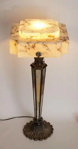 Art Deco Lampe Bodenleuchte "MIRROR MARBLE" Einzelstück 86cm hoch Design Unikat