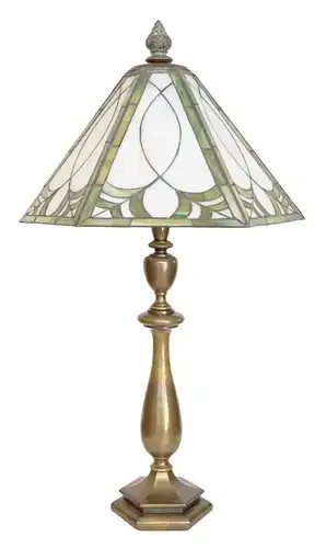 Très grand type Déco lampe en laiton Tiffany lampe de bureau lampe 80 cm