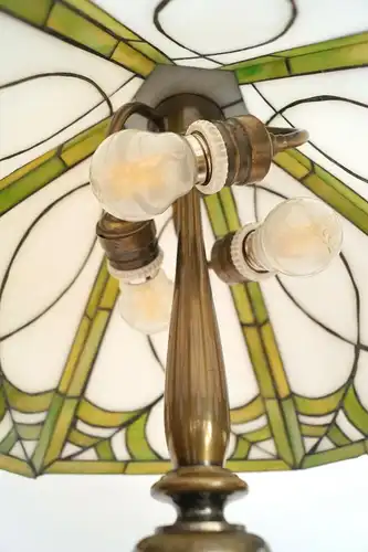 Art Déco Lampe Messinglampe Tiffany Schreibtischleuchte Tischlampe 80 cm