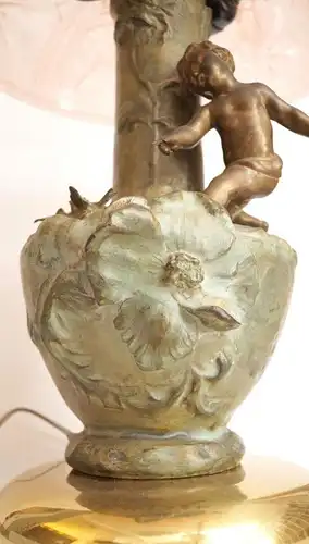 Lampe de table "ANGEL BIRD" avec un unique modèle Art Nouveau