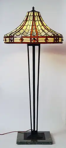 Unicat pièce de collection Art Déco Lampe debout Lumières de salons splendeur Tiffany