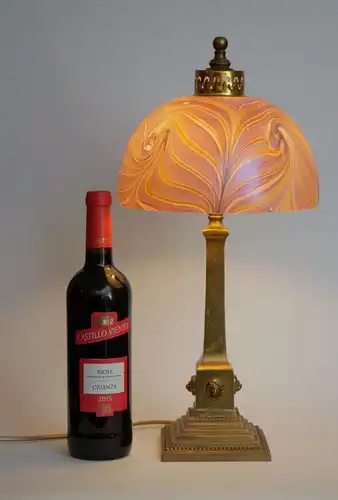 Lampe de bureau "DAZZLING PEARL" Garantie Unikat Art Nouveau
