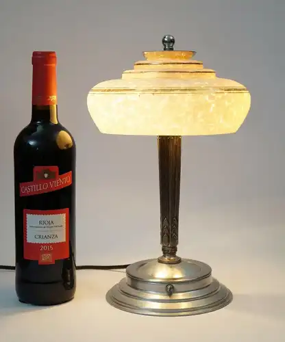 Art Deco Lampe Tischlampe "ST. LOUIS" Messinglampe Berlin Tischleuchte