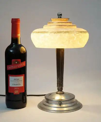 pièce unique Art Déco lampe de table "ST. LOUIS" lampe en laiton Berlin lampe