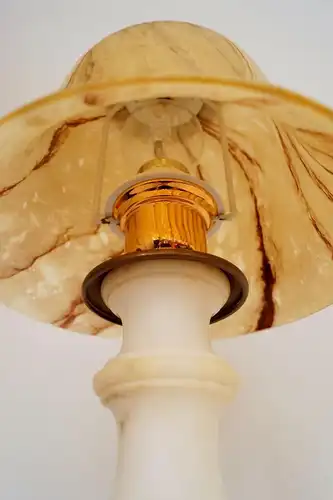 Klassische Jugendstil Art Deco Tischlampe Leuchte Marmor alt
