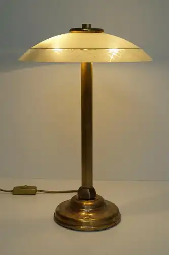 Jugendstil Messinglampe Einzelstück Schreibtischleuchte Sammlerstück