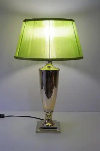 Klassische Bankerlampe Bankerleuchte Tischlampe versilbert Schreibtischlampe