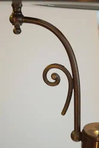 Grande lampe de table Art Nouveau peinte à la main "BAVARIA BLUE" Bronze Unikat