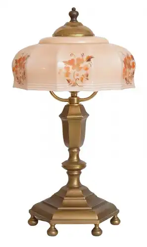 Magnifique lampe de table en laiton de style Art Nouveau viennois