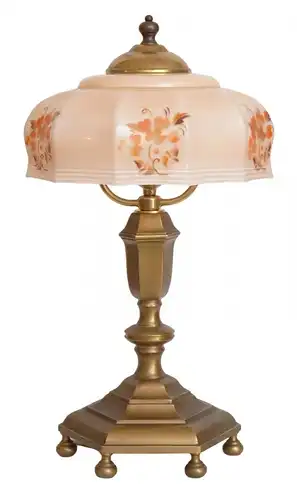 Wunderschöne Wiener Jugendstil Kaffeehausleuchte Messinglampe Tischlampe