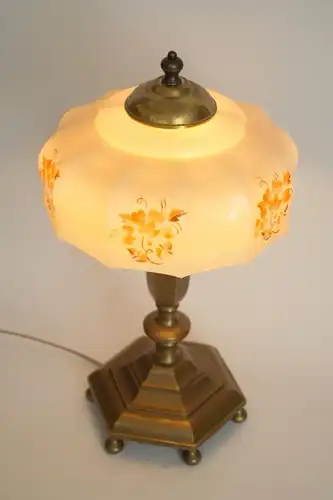 Wunderschöne Wiener Jugendstil Kaffeehausleuchte Messinglampe Tischlampe