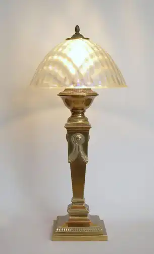 Art Deco Lampe Schreibtischleuchte "BRITISH UNLIMITED" Messinglampe Unikat